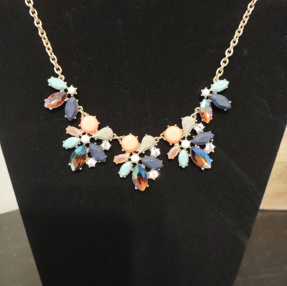 Vintage J Crew Colorful Statement Necklace - Picture 4 of 9